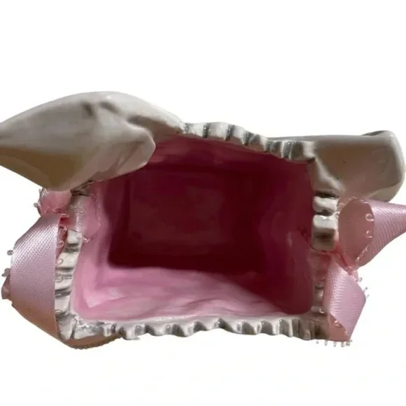 Vtg 1991 Goody Bag handmade ceramic Bunny with 3D face fun vase planter gift EUC - Picture 6 of 10